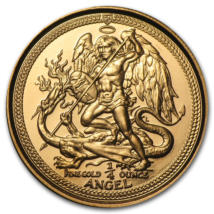 Isle of Man 1/4 oz Gold Angel BU/Proof (Random Year)