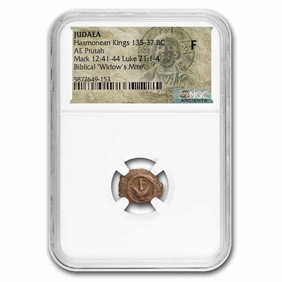 Buy Judaea Hasmonean Kings (135-37 BC) Widow's Mite Fine NGC (Vault ...