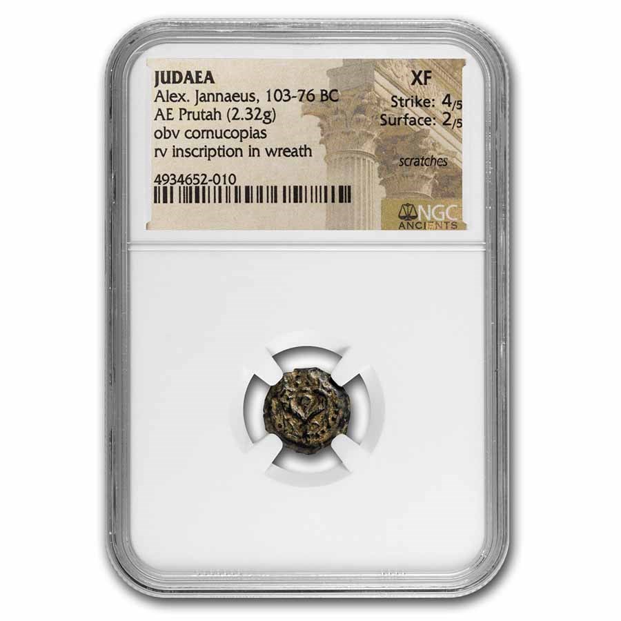 Buy Judaea Widow's Mite Alexander Jannaeus (103-76 BC) XF NGC | APMEX