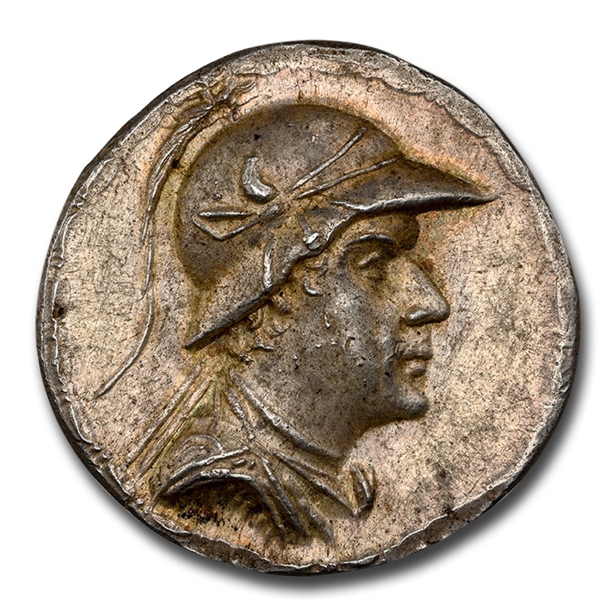 Kingdom of Bactria AR Tetradrachm (170-145 BC) Ch MS NGC