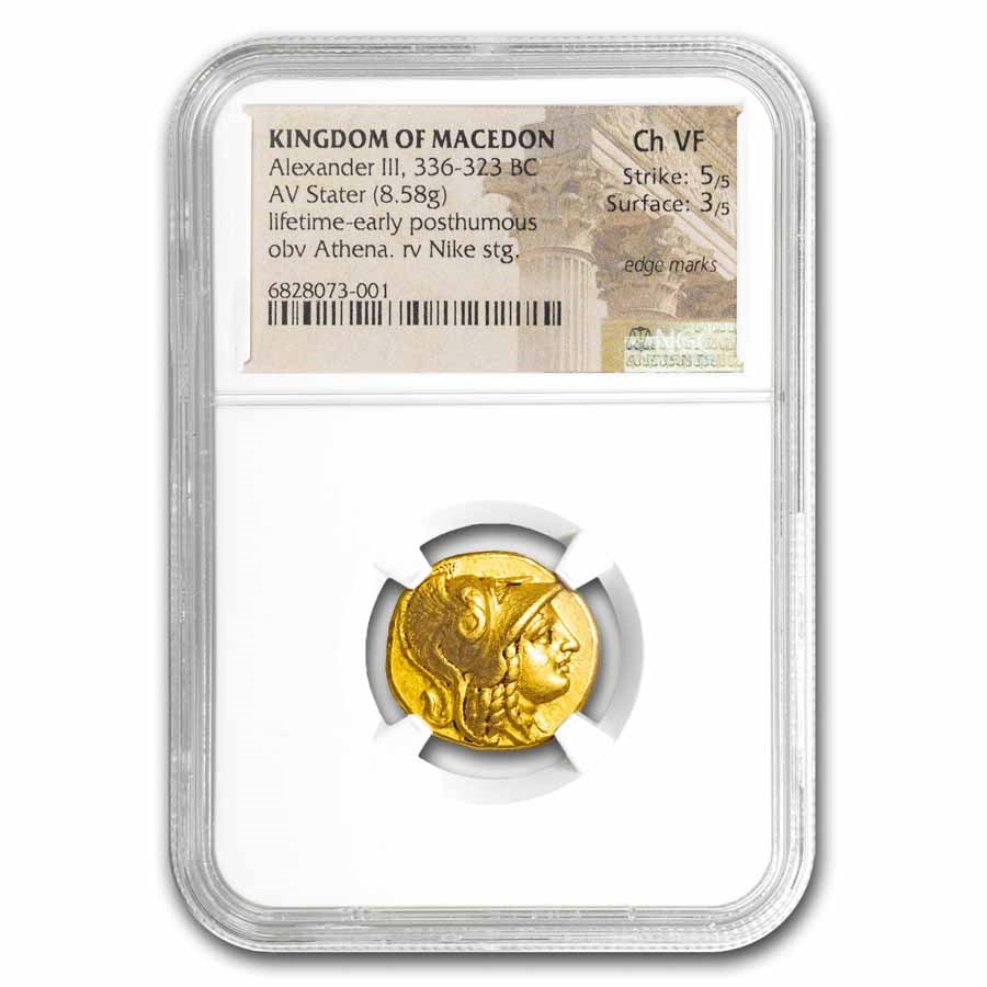 Kingdom of Macedon Gold Stater Alexander III 336-323 BC Ch VF NGC