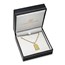 Ladies 1 gram Gold Credit Suisse Pendant Necklace w/CZ