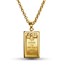 Ladies 1 gram Gold PAMP Suisse Pendant Necklace w/CZ