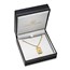 Ladies 1 gram Gold PAMP Suisse Pendant Necklace w/CZ