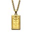 Ladies 1 gram Gold Pamp Suisse Rosa Pendant Necklace w/CZ