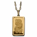 Ladies 10 gram Gold PAMP Suisse Pendant w/ 20" Chain