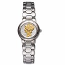 Ladies Gilded Mercury Dime Stainless Steel Bracelet Watch