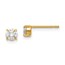 Leslies14K CZ Stud 4.0mm Earrings - 4 mm