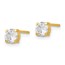 Leslies14K CZ Stud 4.0mm Earrings - 4 mm