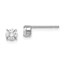 Leslies14K White Gold CZ Stud 4.0mm Earrings - 4 mm