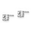 Leslies14K White Gold CZ Stud 4.0mm Earrings - 4 mm