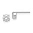 Leslies14K White Gold CZ Stud 5.0mm Earrings - 5 mm