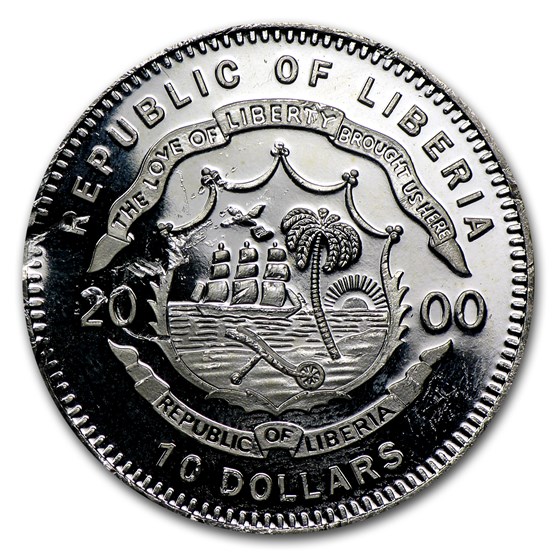 Buy Liberia $10 Proof Silver Coins ASW .2746 | APMEX