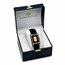 Men's 1 gram Gold Credit Suisse Grain Leather Band Watch (Black)