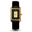 Men's 1 gram Gold Pamp Suisse Grain Leather Band Watch (Black)