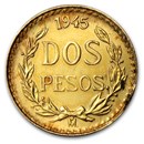 Mexican Gold 2 Pesos (Damaged)