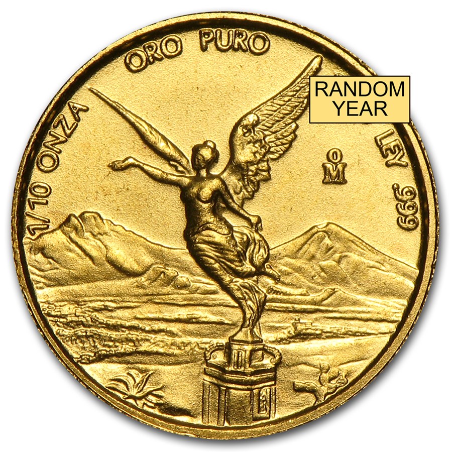 Mexico 1/10 oz Gold Onza &/or Libertad BU (Random Year)