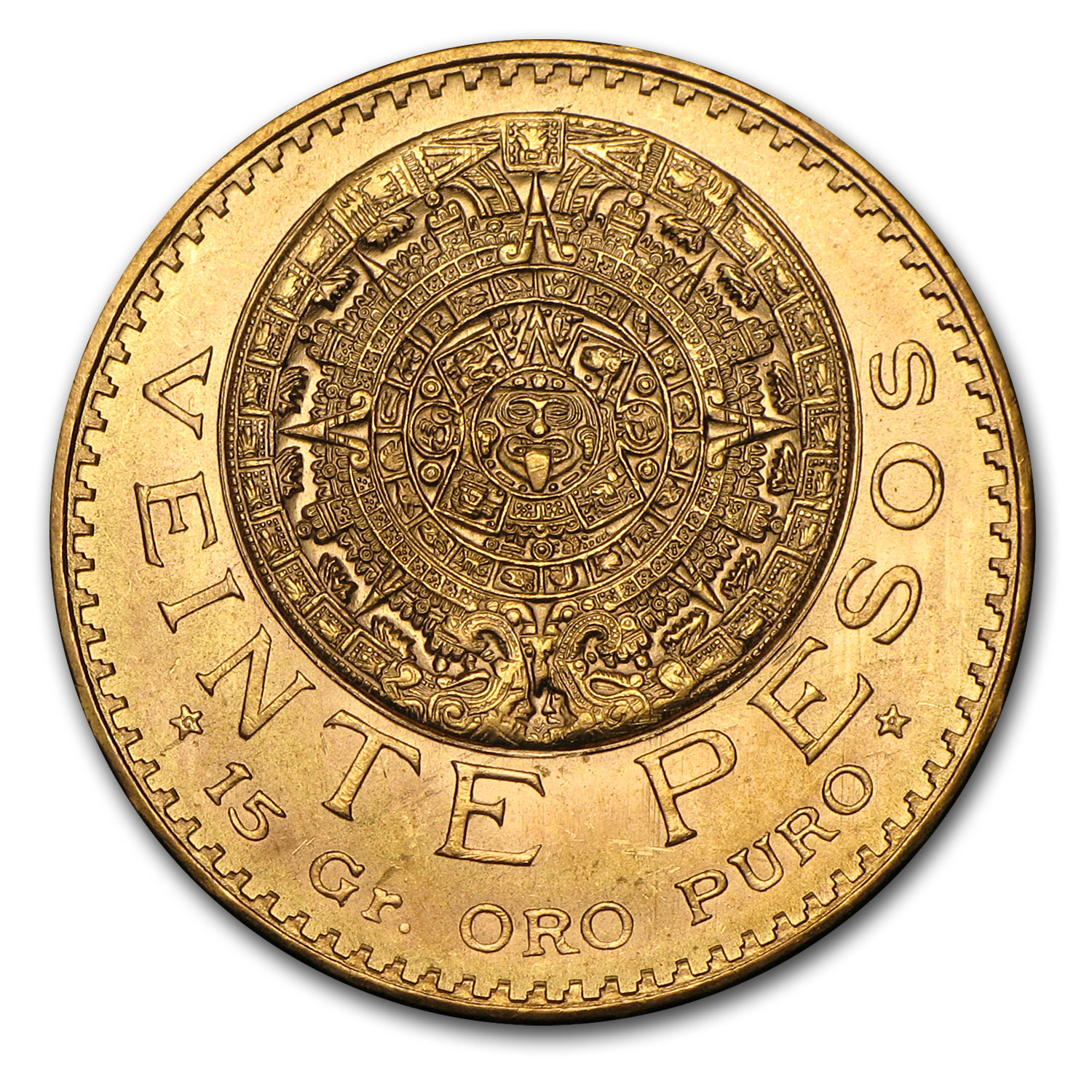 Gold 20 Pesos 1959 Prior Mexican Mint Gold APMEX