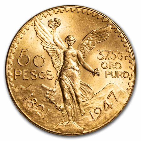 Buy Mexico Gold 50 Pesos Centenario Coin AU BU APMEX