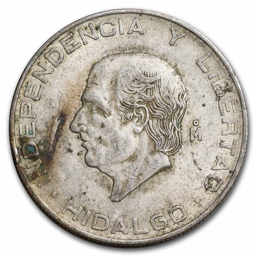 Mexico Silver 5 Pesos Hidalgo (1955-1957) Avg Circ