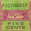 MPC Series 541 5 Cents VF