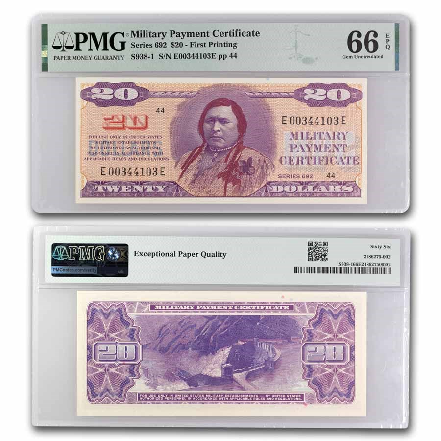 MPC Series 692 $20 Gem Uncirculated-66 EPQ PMG S938-1