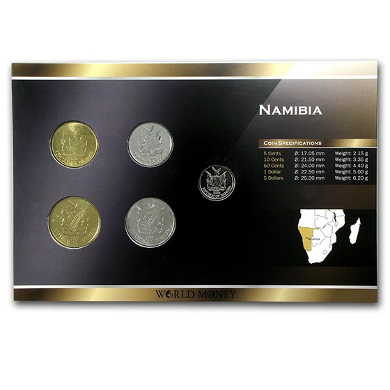 Buy Namibia 5 Cents 5 Dollars Coin Set Unc Apmex