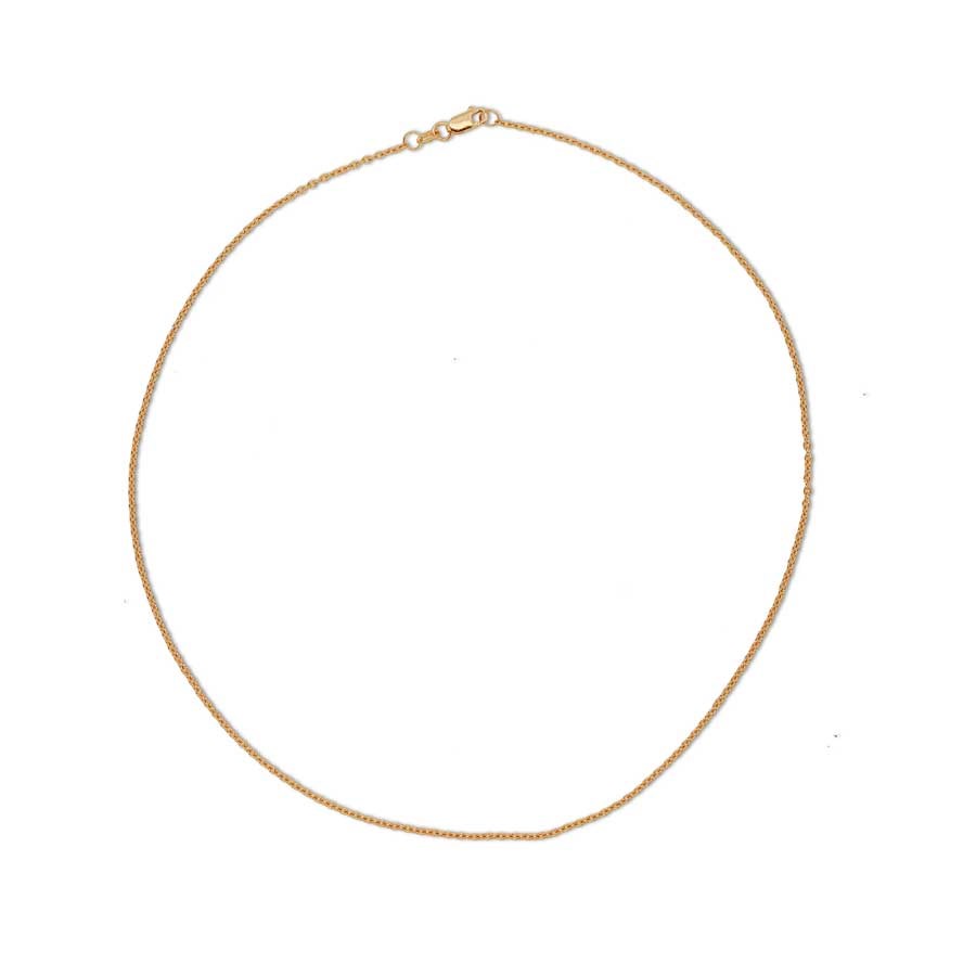 Nebü 22K Gold 2.2 mm 17 cm Round Cable Chain Bracelet