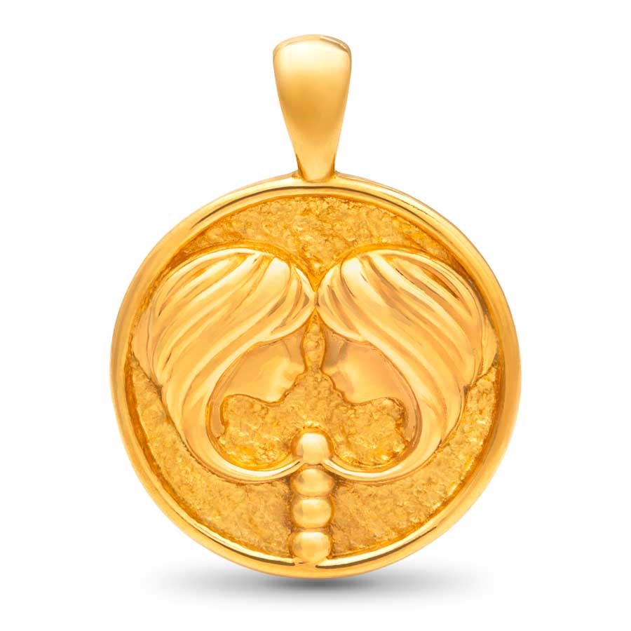 Nebü 24K Zodiac Pendant: Gemnini