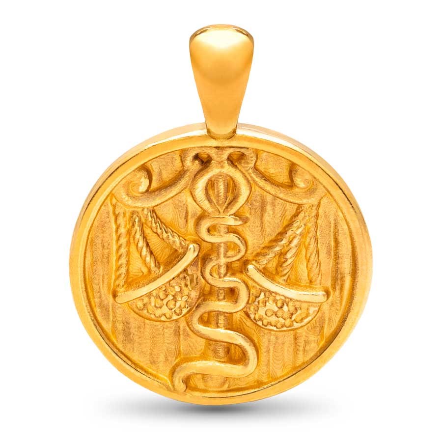 Nebü 24K Zodiac Pendant: Libra