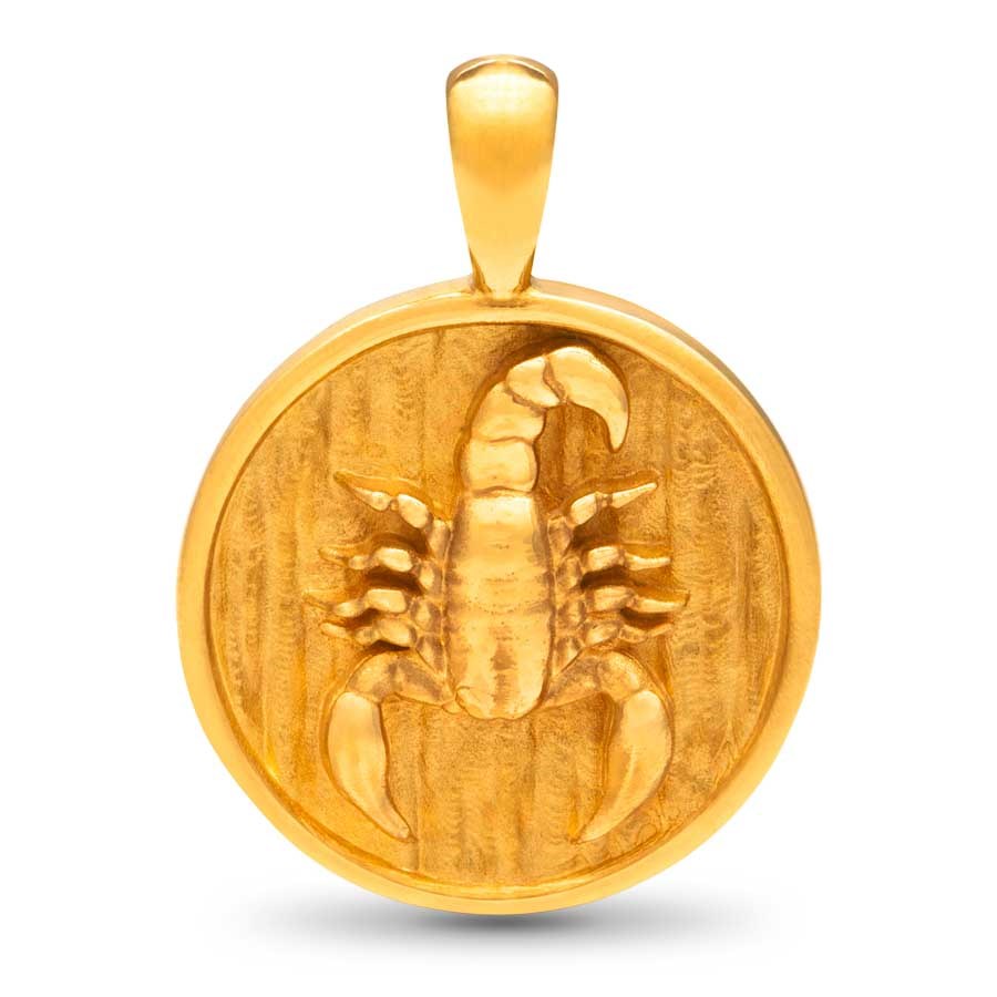 Nebü 24K Zodiac Pendant: Scorpio