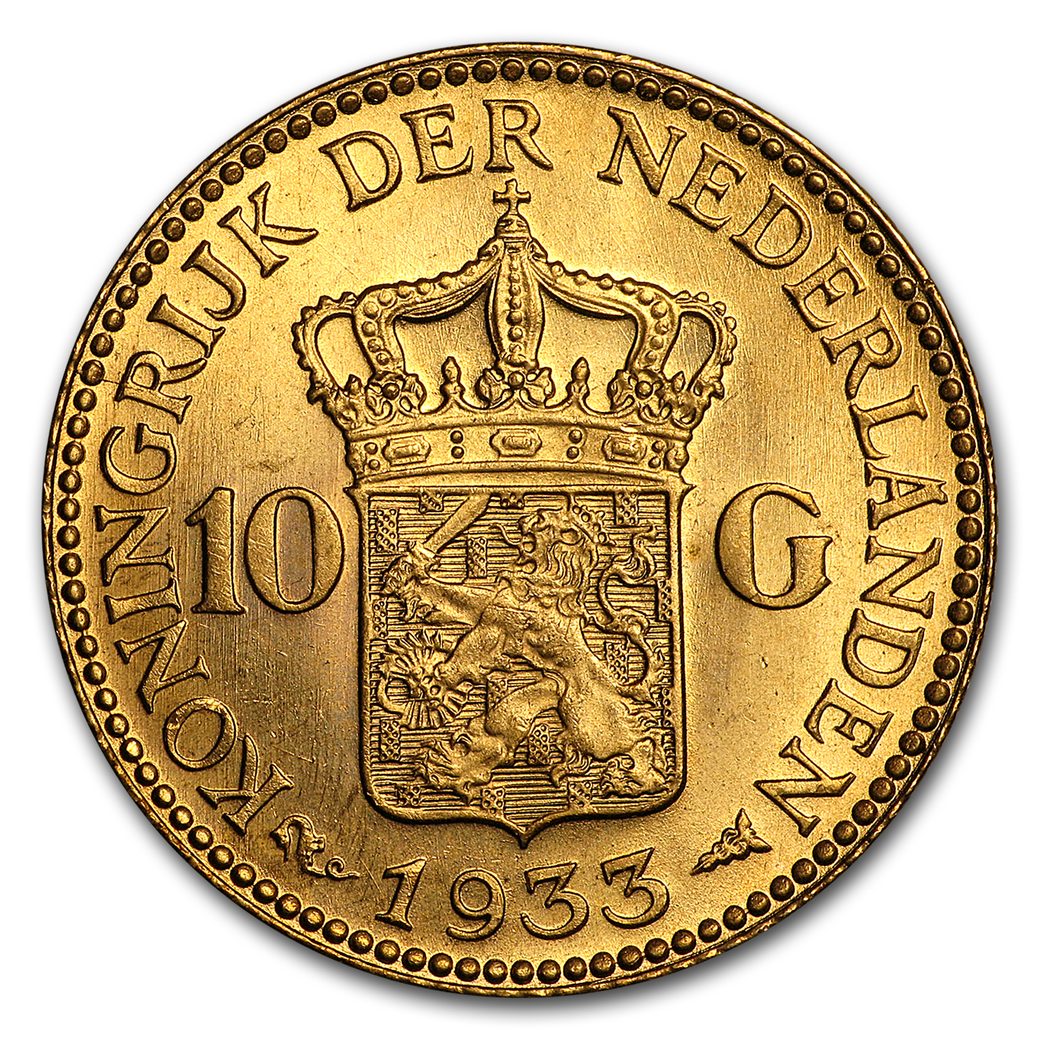 Buy Netherlands Gold 10 Guilders (Random) AU | APMEX