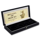 OGP Box & COA - 1987 Gold Britannia 4-Coin Set