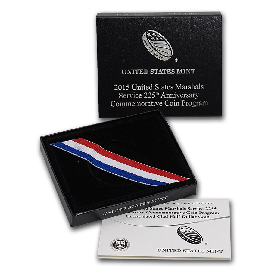 OGP Box & COA - 2015 U.S. Mint U.S. Marshals Half Dollar UNC