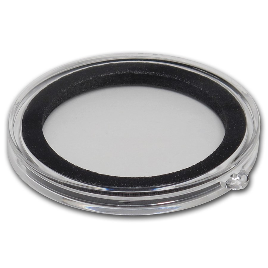 Ornament Capsule for Silver Coins/Rounds - 38 mm (Black Ring)