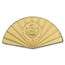 Palau 1/2 gram Gold $1 Asian Fan Shaped Coin