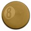 Palau 1/2 gram Gold $1 Billiards Eight Ball Shaped Coin