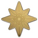 Palau 1/2 gram Gold $1 Golden Highlights Star Shaped Coin