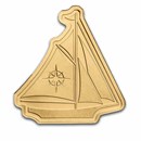 Palau 1/2 gram Gold $1 Golden Sailboat Shaped Coin