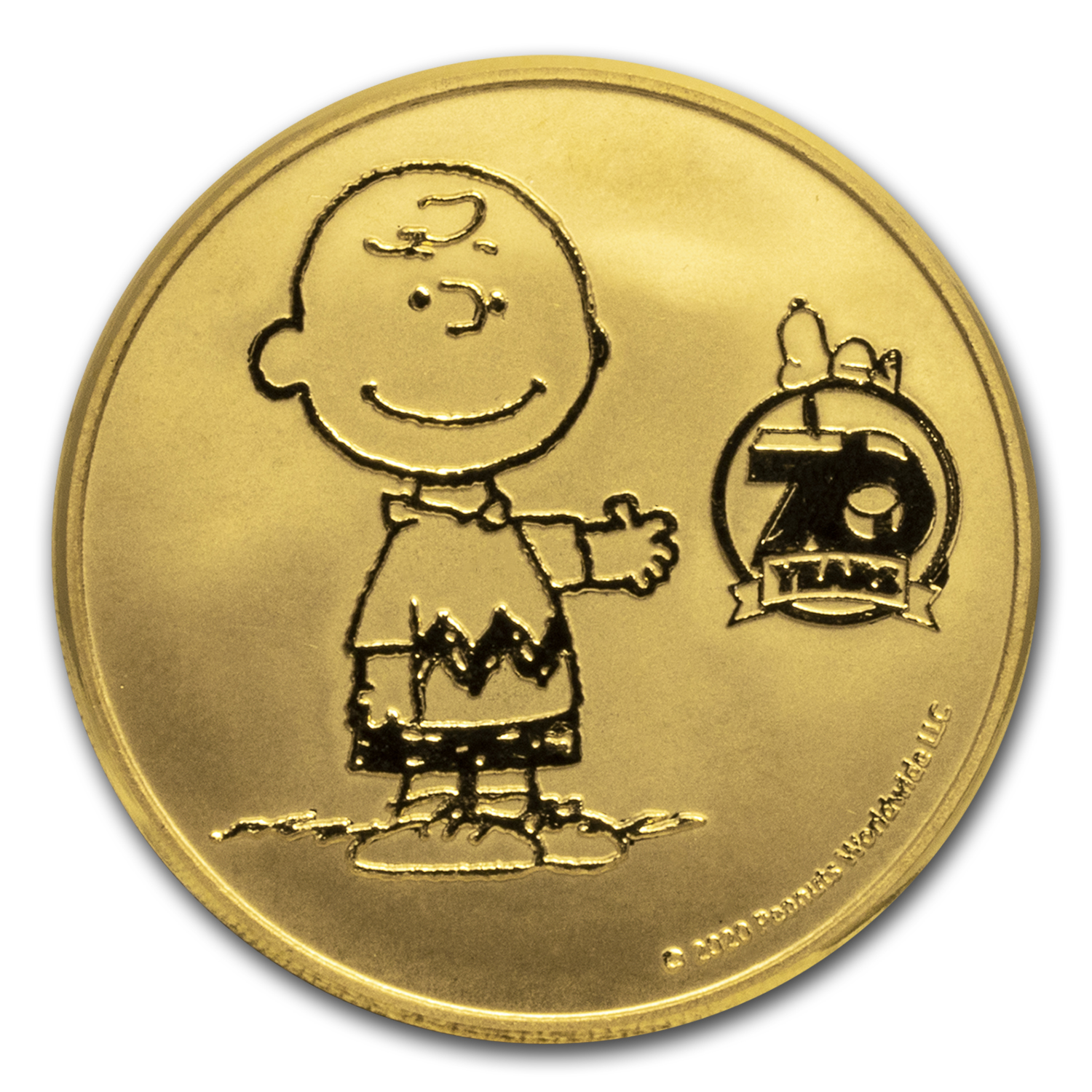 Buy Peanuts® 70th Anniversary with Charlie Brown 1 oz Gold Round