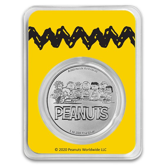 Buy Peanuts® 70th Anniversary with Charlie Brown 1 oz Silver in TEP | APMEX