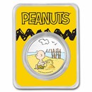 Peanuts® Charlie Brown Builds a Sandcastle 1 oz Colorized Silver