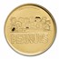 Peanuts® Charlie Brown & Snoopy Christmas 1 oz Gold Round