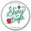 Peanuts® Holiday "Joy" "Shiny & Bright" 1 oz Colorized Silver