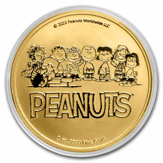 Buy Peanuts® Joe Cool 50th Anniversary 1 oz Gold Round (w/Tin & COA ...