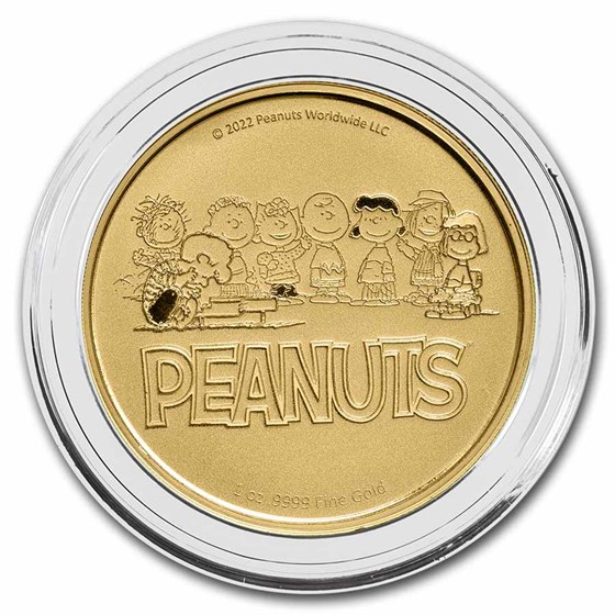 Buy Peanuts® Lucy Pulls the Football 1 oz Gold Round | APMEX