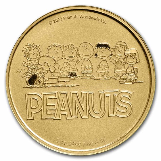 Buy Peanuts® Lucy Pulls the Football 1 oz Gold Round | APMEX