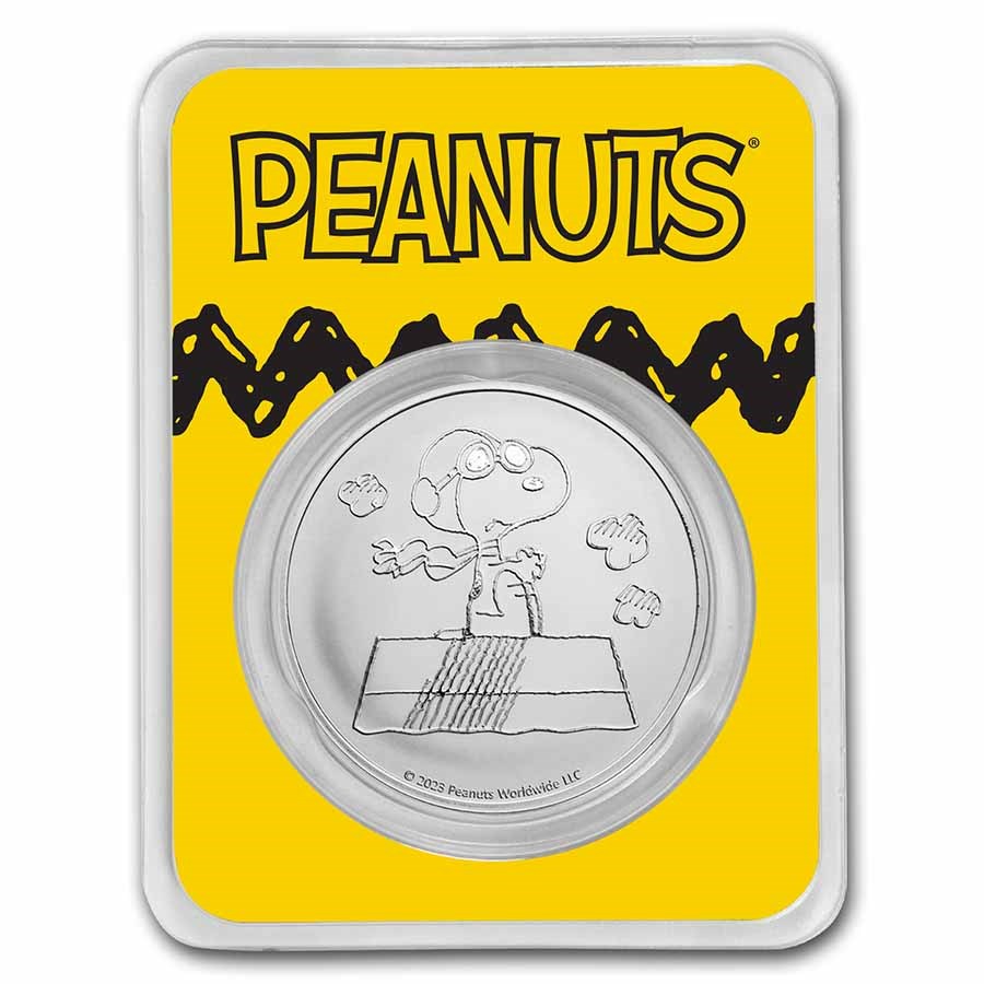 Peanuts® Snoopy Flying Ace 1 oz Silver in TEP