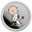 Peanuts® Snoopy Hugs Charlie Brown - Valentine 1 oz Silver Proof