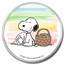 Peanuts® Snoopy & The Easter Bunny 1 oz Colorized Silver